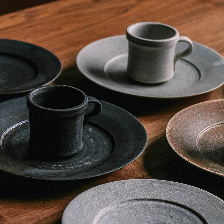 Mishim Pottery | Fractal rim plate S (susu)