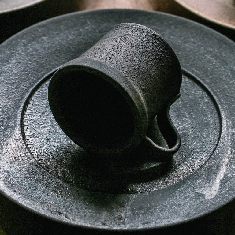 Mishim Pottery | Fractal rim plate M (susu)