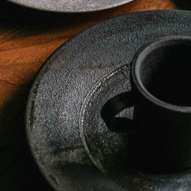 Mishim Pottery | Fractal rim plate S (susu)