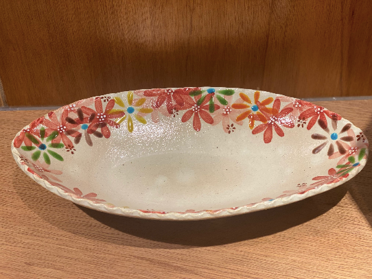 虚空蔵窯 | 30cm Oval Plate Flower
