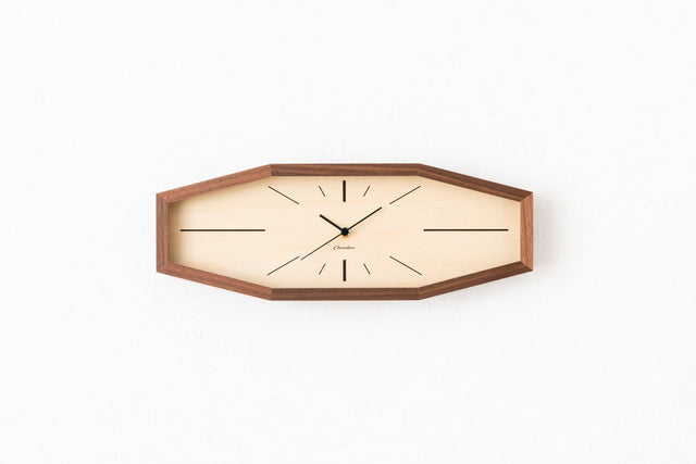 INTERZERO | LINE Clock Walnut