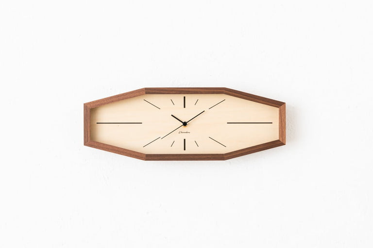 INTERZERO | LINE Clock Walnut