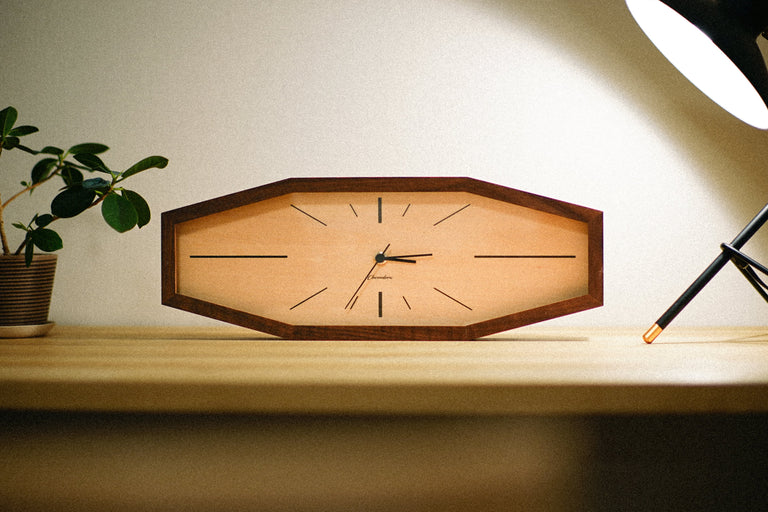 INTERZERO | LINE Clock Walnut