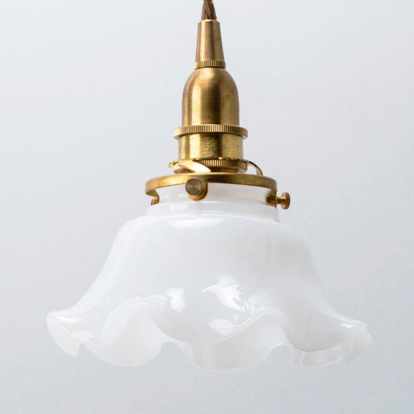 AXCIS,INC. | Milk Glass Lamp Shade Wave-S