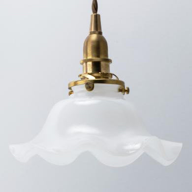 AXCIS,INC. | Milk Glass Lamp Shade Wave-M