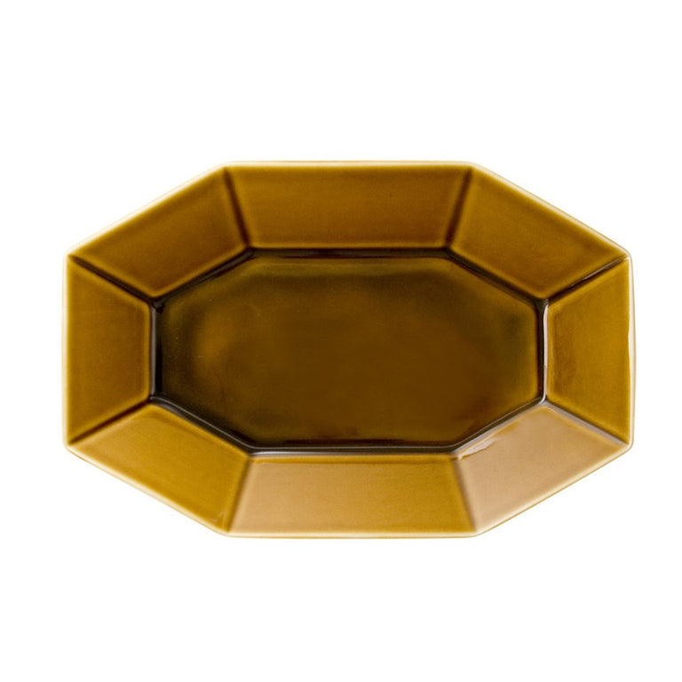 小田陶器 | Octagon Plate-Brown