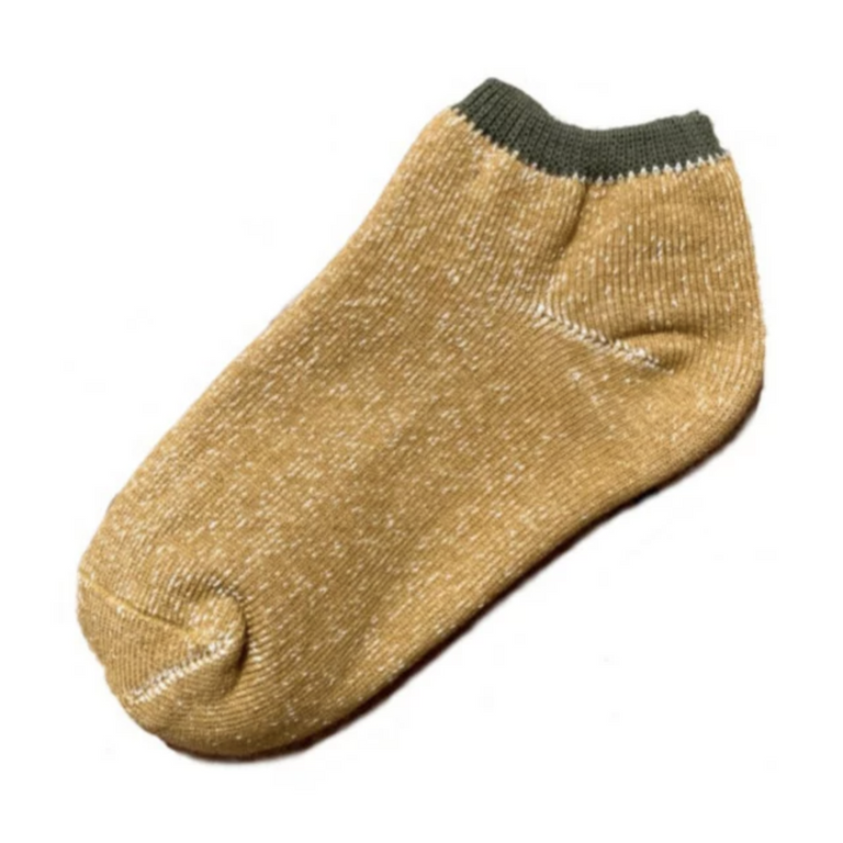 Ashi tabi | Hemp and Japanese paper ankle socks (Yellow)