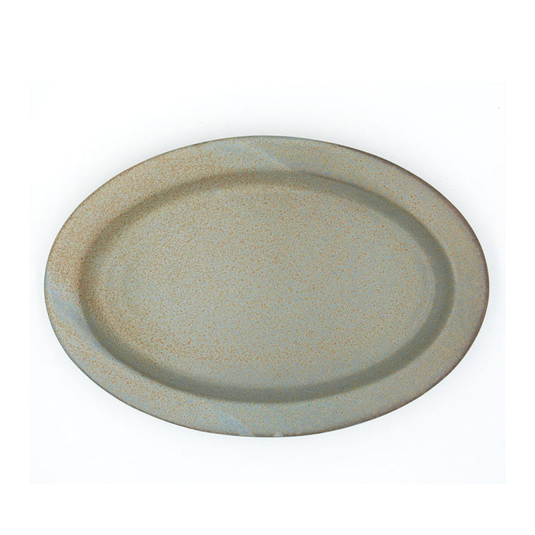 CHIPS | ANCIENT POTTERY GRAY | OVAL PLATE